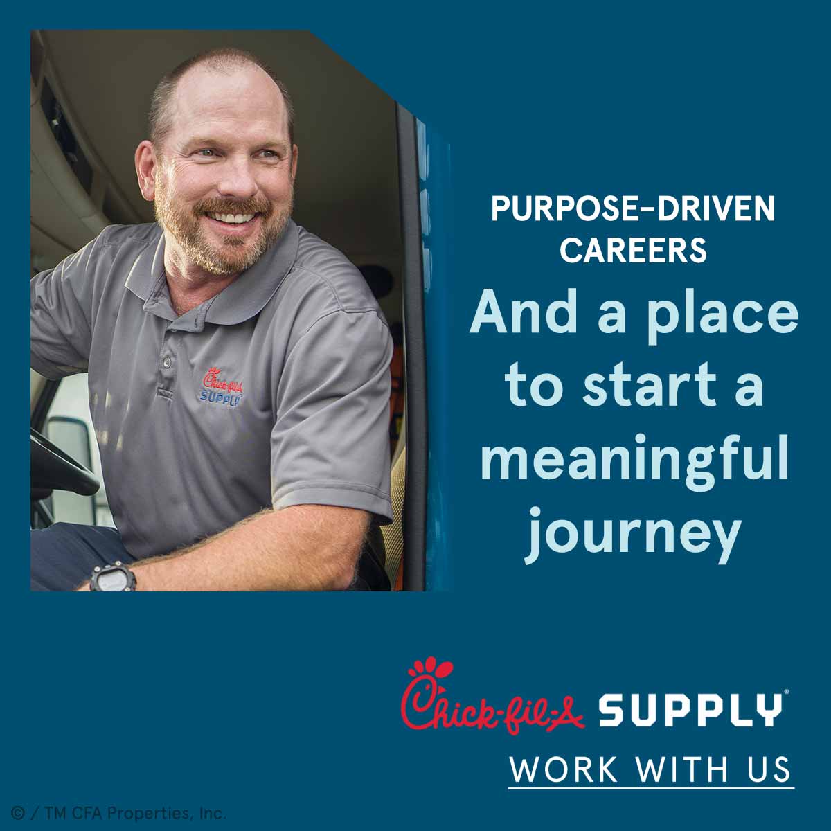 Purpose-driven careers and a place to start a meaningful journey - Chick-fil-A Supply. Learn more.
