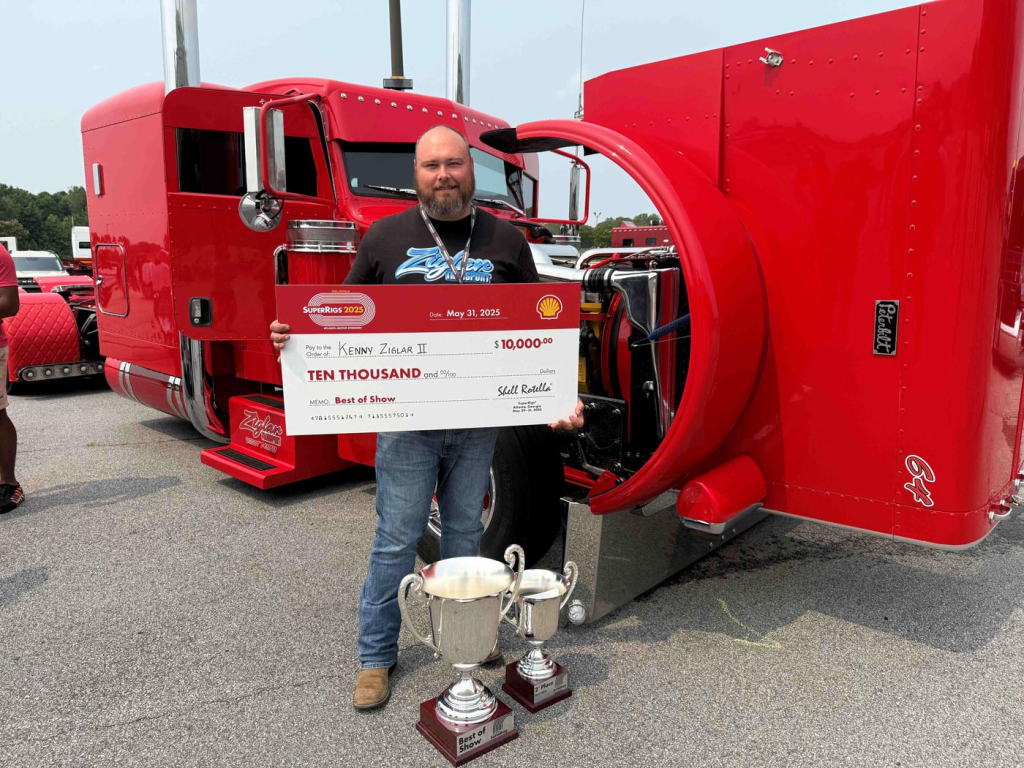 Photo of Kenny Ziglar II of Rawlins, Wyo., winner Best of Show at the 43rd Annual Shell Rotella® SuperRigs® competition held May 29-31 at Atlanta Motor Speedway in Hampton, Ga.