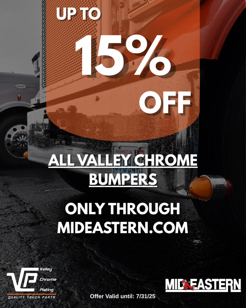 Up to 15% off all Valley Chrome Bumpers only through MidEastern.com
